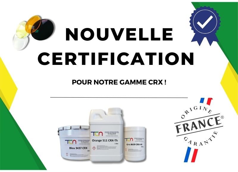 Nos poudres colorantes CRX certifiées Origine France Garantie